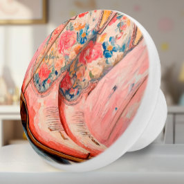 Roze Cowgirl Laarzen Keramische Knop