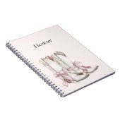 Roze Cowgirl laarzen Notitieboek (Rechterzijde)