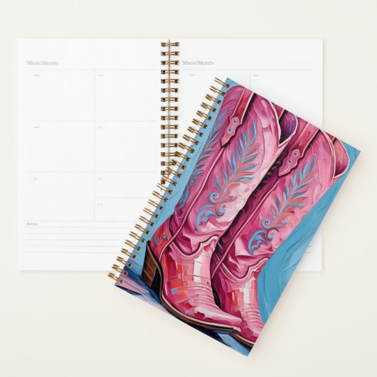 Roze Cowgirl laarzen Planner (Display)