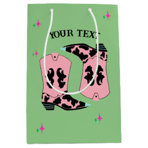 Roze Cowgirl Laarzen Rodeo Groen Medium Cadeauzakje