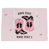 Roze Cowgirl laarzen Rodeo Groot Cadeauzakje (Voorkant)