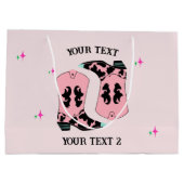 Roze Cowgirl laarzen Rodeo Groot Cadeauzakje (Achterkant)