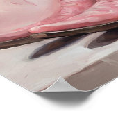 Roze cowgirl laarzen schilderij poster (Hoek)