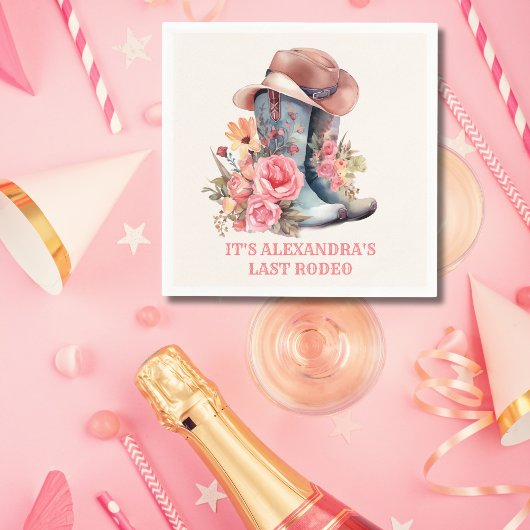 Roze Cowgirl Nashville Let's Go Meisjes Bacheloret Servet