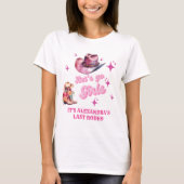 Roze Cowgirl Nashville Let's Go Meisjes Bacheloret T-shirt (Voorkant)