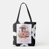 Roze Cowgirl Nashville Let's Go Meisjes Bacheloret Tote Bag (Achterkant)