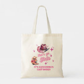Roze Cowgirl Nashville Let's Go Meisjes Bacheloret Tote Bag (Achterkant)