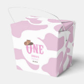 Roze Cowgirl ONE Eerste Rodeo 1e Verjaardagsfeest Bedankdoosjes (Achterkant)