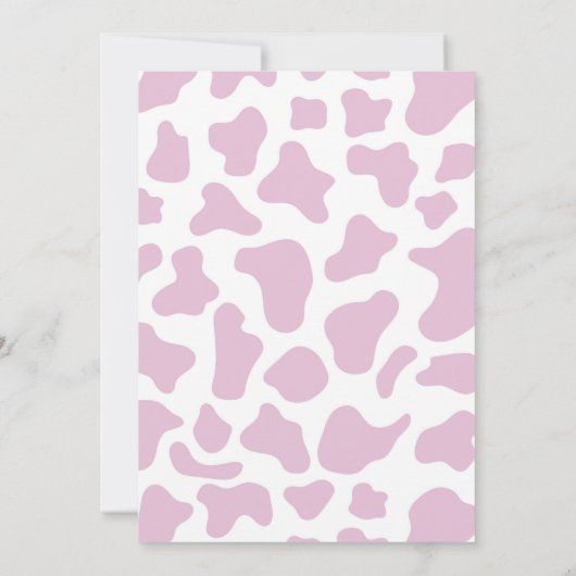 Roze Cowgirl ONE Eerste Rodeo 1e Verjaardagsfeest Kaart (Achterkant)