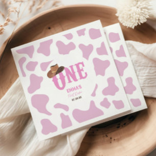 Roze Cowgirl ONE Eerste Rodeo 1e Verjaardagsfeest Servet