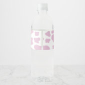 Roze Cowgirl ONE Eerste Rodeo 1e Verjaardagsfeest Waterfles Etiket (Achterkant)