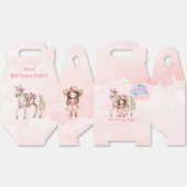 Roze Cowgirl Paard 00ste Verjaardagsfeest Bedankdoosjes (Ongevouwen)