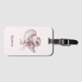 Roze Cowgirl Pet Bagagelabel (Voorkant (horizontaal))