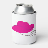 Roze Cowgirl Pet Blikjeskoeler (Blikje Voorkant)