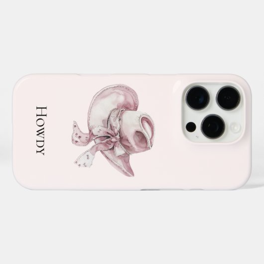 Roze Cowgirl Pet Case-Mate iPhone Case (Achterkant (horizontaal))