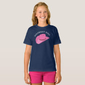 Roze Cowgirl pet verjaardag T-shirt (Voorkant volledig)