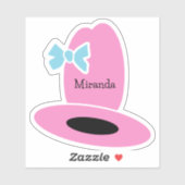 Roze Cowgirl Pet Verjaardagsfeestje Sticker (Vel)
