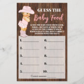 Roze Cowgirl Raad de Kaart van het Baby-schoenensp (Voorkant)