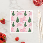 Roze Cowgirl Rodeo Pet Kerstboom Servet (Insitu)