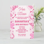 Roze Cowgirl Rodeo Verjaardag Kaart (Staand voorkant)