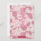 Roze Cowgirl Thema, Cowboy Boot Verjaardag Uitnodi Kaart (Achterkant)