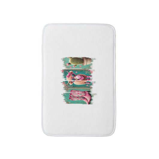 Roze Cowgirl Valentijn, Hart Badmat (Voorkant Verticaal)