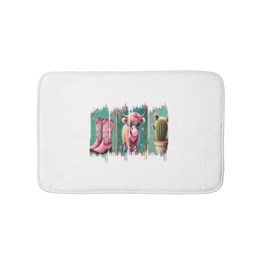 Roze Cowgirl Valentijn, Hart Badmat (Voorkant)