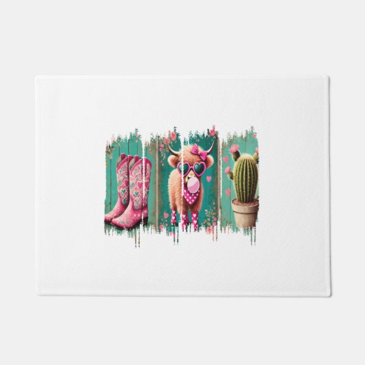 Roze Cowgirl Valentijn, Hart Deurmat (Voorkant)