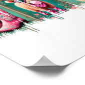 Roze Cowgirl Valentijn, Hart Poster (Hoek)