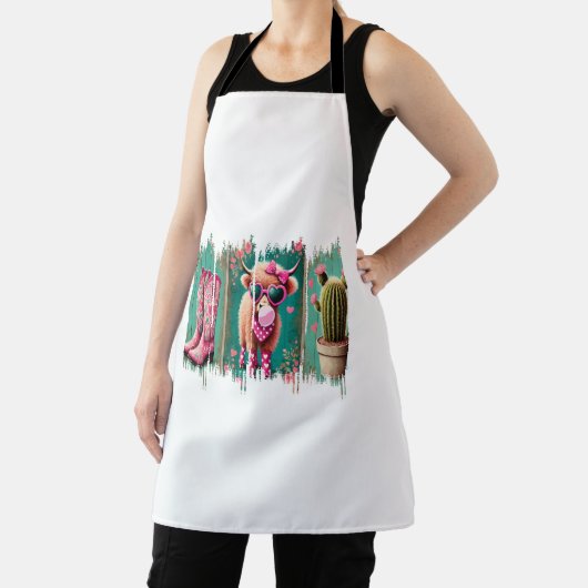 Roze Cowgirl Valentijn, Hart Schort (Insitu)