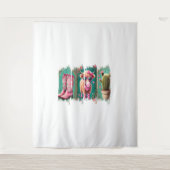 Roze Cowgirl Valentijn, Hart Wandkleed (Voorkant)