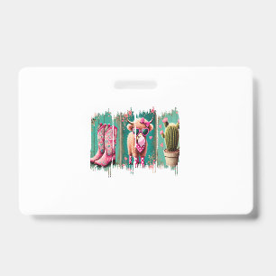 Roze Cowgirl Valentijn Png, Hart Png Badge