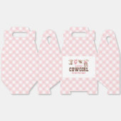 Roze Cowgirl Western Baby shower Bedankdoosjes (Ongevouwen)