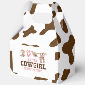 Roze Cowgirl Western Baby shower Bedankdoosjes (Voorkant)