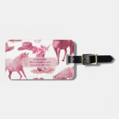 Roze Cowgirl Western  Bagagelabel (Voorkant horizontaal)