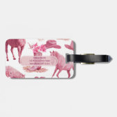 Roze Cowgirl Western  Bagagelabel (Achterkant horizontaal)
