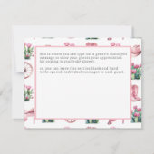 Roze Cowgirl Western Cactus Baby shower Bedankkaart (Achterkant)