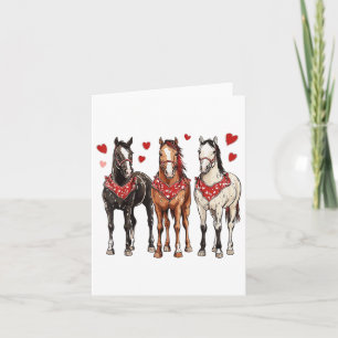 Roze Cowgirl Western Valentijnsdag Paard Liefde Vo Kaart