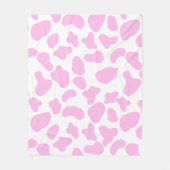Roze Cowprint Fleece Deken (Voorkant)