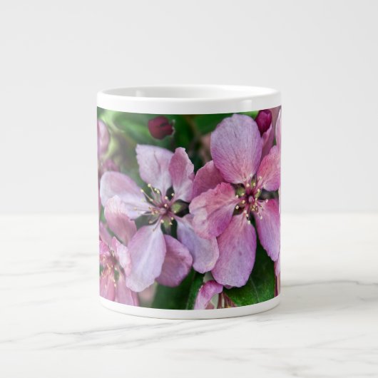 Roze Crabapple Blossom Grote Koffiekop (Voorkant)