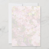 Roze Crabapples Blossom Weddenschap Kaart (Achterkant)