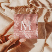 Roze Crackle Textuur Make-up Artist Visitekaartje