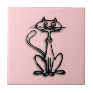 Roze crat tegeltje