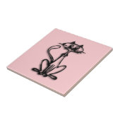 Roze crat tegeltje (Zijkant)