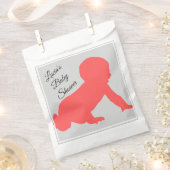 Roze Crawling baby - Baby shower - Bedankzakje (Geknipt)