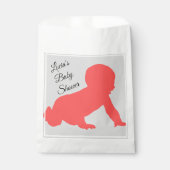 Roze Crawling baby - Baby shower - Bedankzakje (Voorkant)