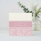 Roze Cream Floral 85e verjaardag Kaart (Staand voorkant)