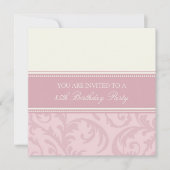 Roze Cream Floral 85e verjaardag Kaart (Voorkant)