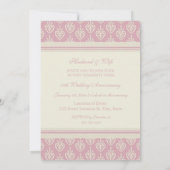 Roze Cream Foto 10e Jubileum Partij Uitnodiging (Achterkant)