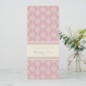 Roze Cream Wedding Vow Renewal Uitnodigingen (Staand voorkant)
